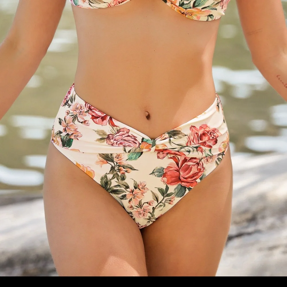 DONATED 11/1/24 Elegant Rose Twist high waist bottoms - Picture 8 of 11